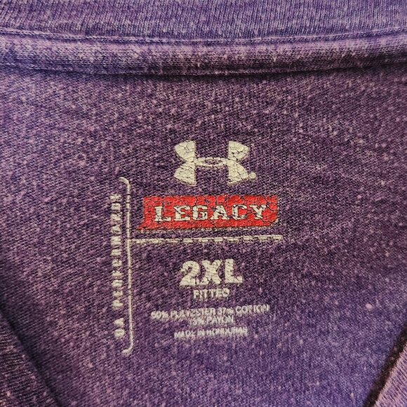 2XL Mens Purple Under Armour Tee - Picture 3 of 6